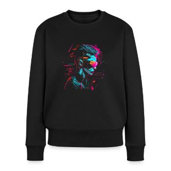 Punk - Frauen Premium Bio Pullover - Schwarz - Vorne - Julia (174cm)
