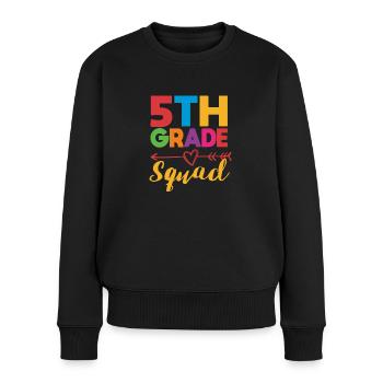 5. Klasse Kader Lehrer Fünfte Schüler Team Zurück - Frauen Premium Bio Pullover - Schwarz - Vorne - Julia (174cm)