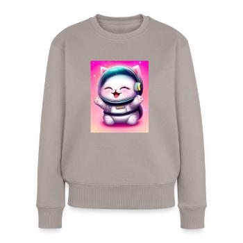 ASTRONOUT - Women's Premium Organic Jumper - taupe - Front - Julia (174cm)