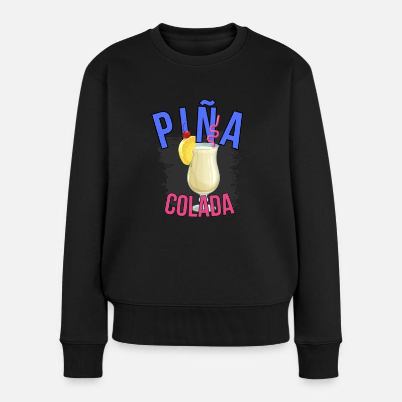 Pina Colada - Frauen Premium Bio Pullover - Schwarz