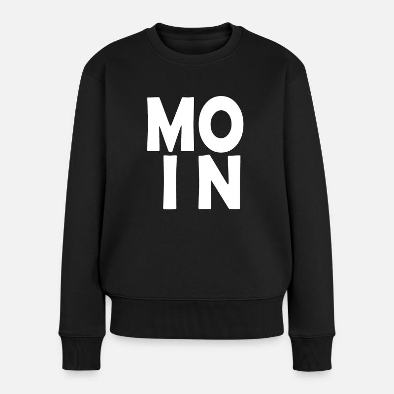 Moin - Frauen Premium Bio Pullover - Schwarz