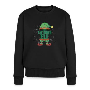 Die Tattooed Elf Matching Familie Gruppe Weihnacht - Frauen Premium Bio Pullover - Schwarz - Vorne - Julia (174cm)
