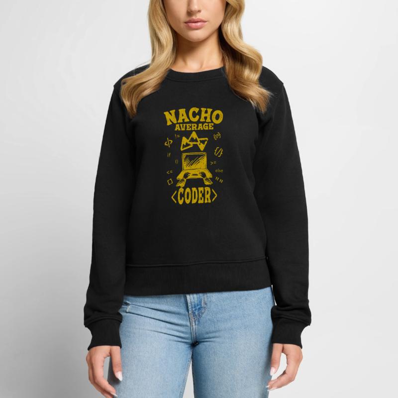 Programmierer Codierung Lustig Nacho Durchschnittlicher Hacker Computer Frauen Premium Bio Pullover