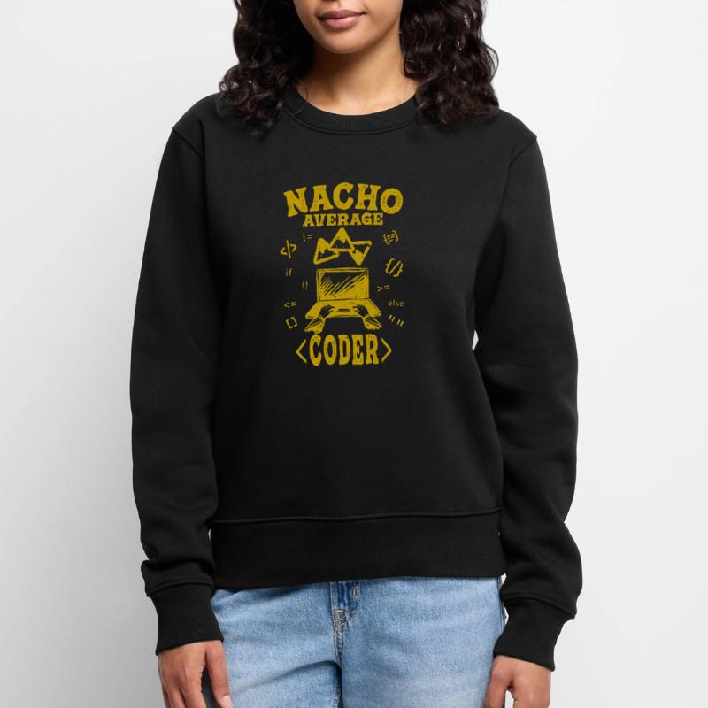 Programmierer Codierung Lustig Nacho Durchschnittlicher Hacker Computer Frauen Premium Bio Pullover