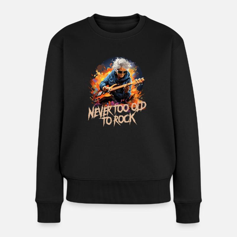 "Groovy Granny" - Das ultimative Motiv - Frauen Premium Bio Pullover - Schwarz