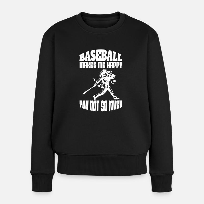 Baseballer Baseball Baseballteam Baseballspieler - Frauen Premium Bio Pullover - Schwarz