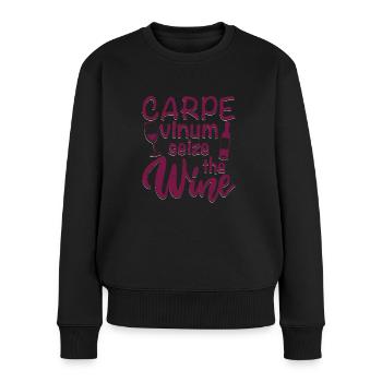 Carpe Vinum Saisir Le Vignoble Viticole - Pull Premium bio Femme - noir - Devant - Julia (174cm)