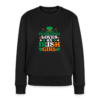 Everyone Loves An Irish Girl - Frauen Premium Bio Pullover - Schwarz - Vorne - Julia (174cm)