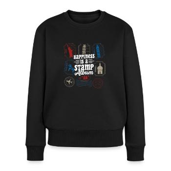 A Stamp Album's Joy: Collector's Pride - Frauen Premium Bio Pullover - Schwarz - Vorne - Julia (174cm)