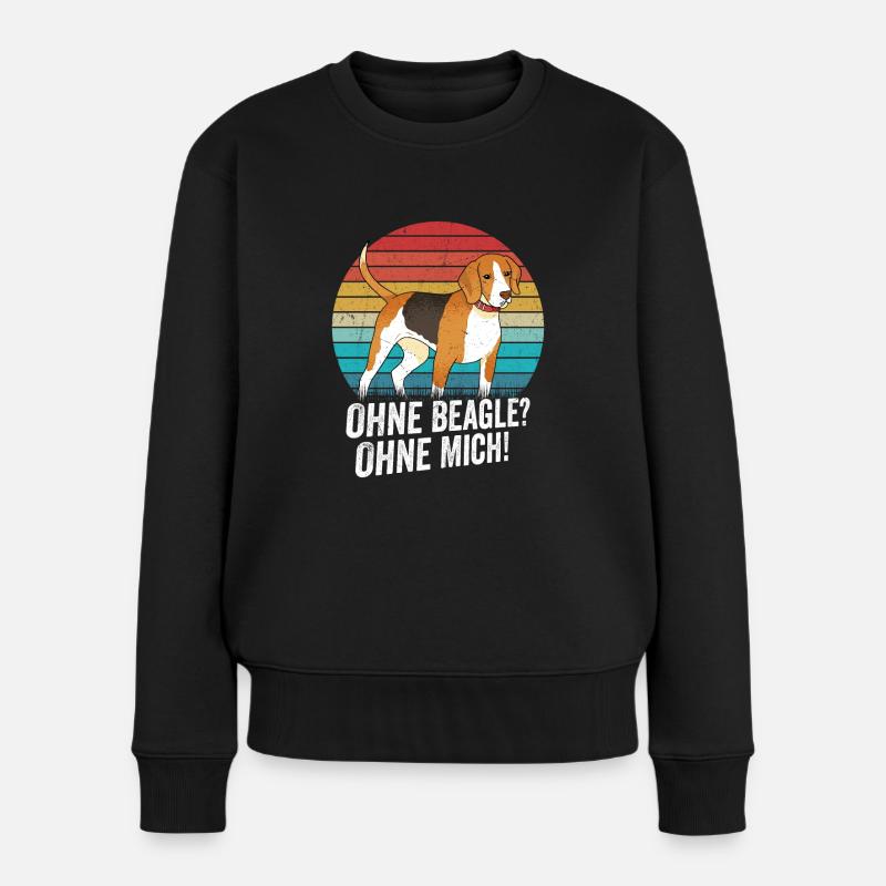 Sans beagle ? Sans moi ! - Pull Premium bio Femme - noir