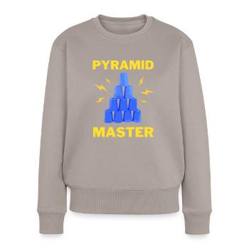 PCUP STAPELBECHER SPORTYRAMID MASTER - Frauen Premium Bio Pullover - Taupe - Vorne - Julia (174cm)