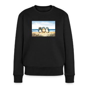 Bezaubernde Pinguine Adorable Penguins - Frauen Premium Bio Pullover - Schwarz - Vorne - Julia (174cm)