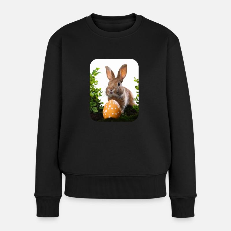 Osterhase - Frauen Premium Bio Pullover - Schwarz