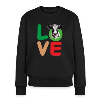 VACHE D’AMOUR - Pull Premium bio Femme - noir - Devant - Julia (174cm)