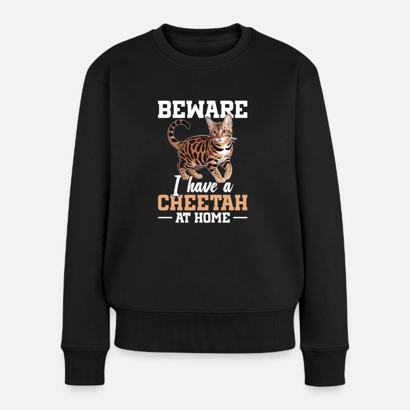 Parce que j’ai un guépard à la maison - Pull Premium bio Femme - noir