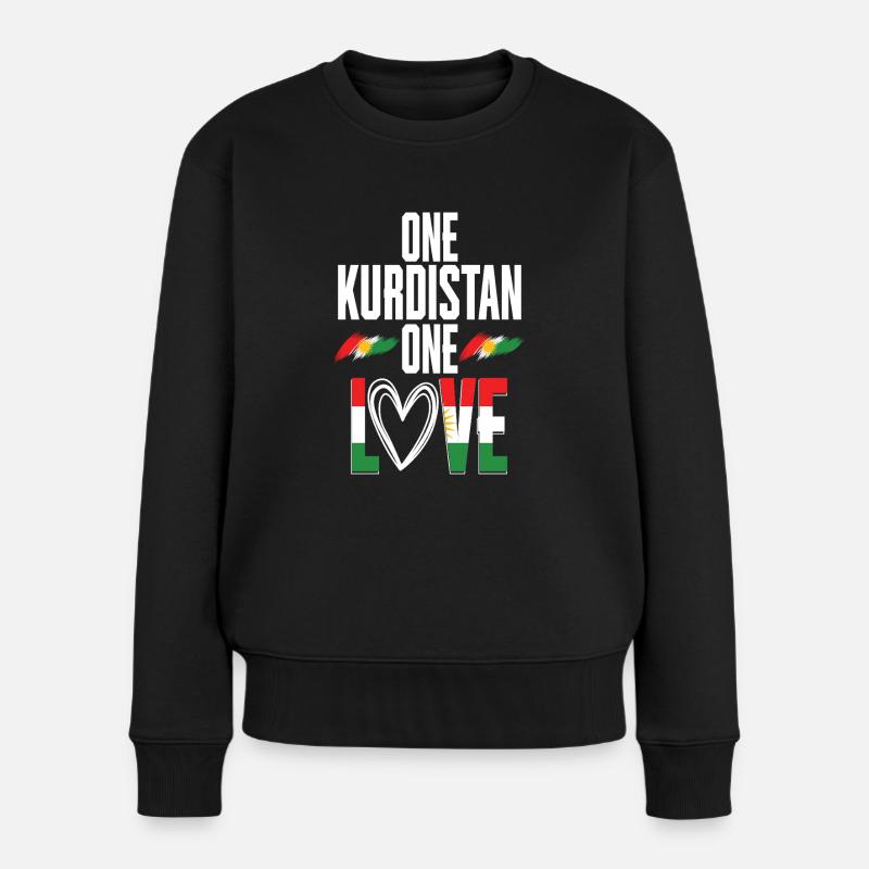 Kurdistan Kurde Kurden - Frauen Premium Bio Pullover - Schwarz