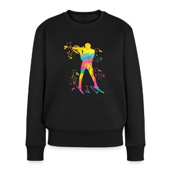 Biathlete Nordic Combined Biathlon - Women's Premium Organic Jumper - black - Front - Julia (174cm)
