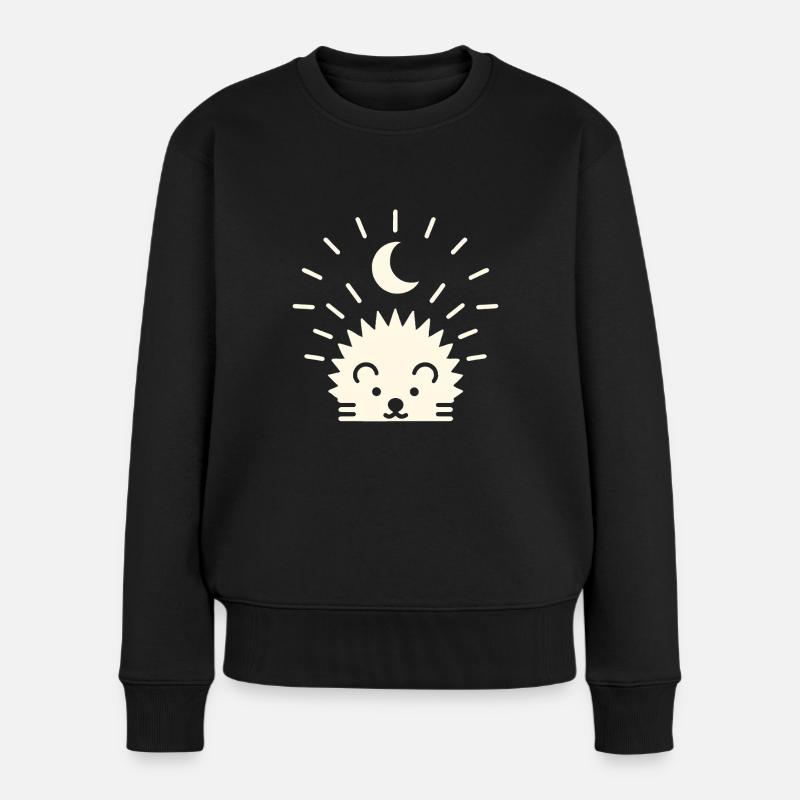 Hérisson au clair de lune - Pull Premium bio Femme - noir