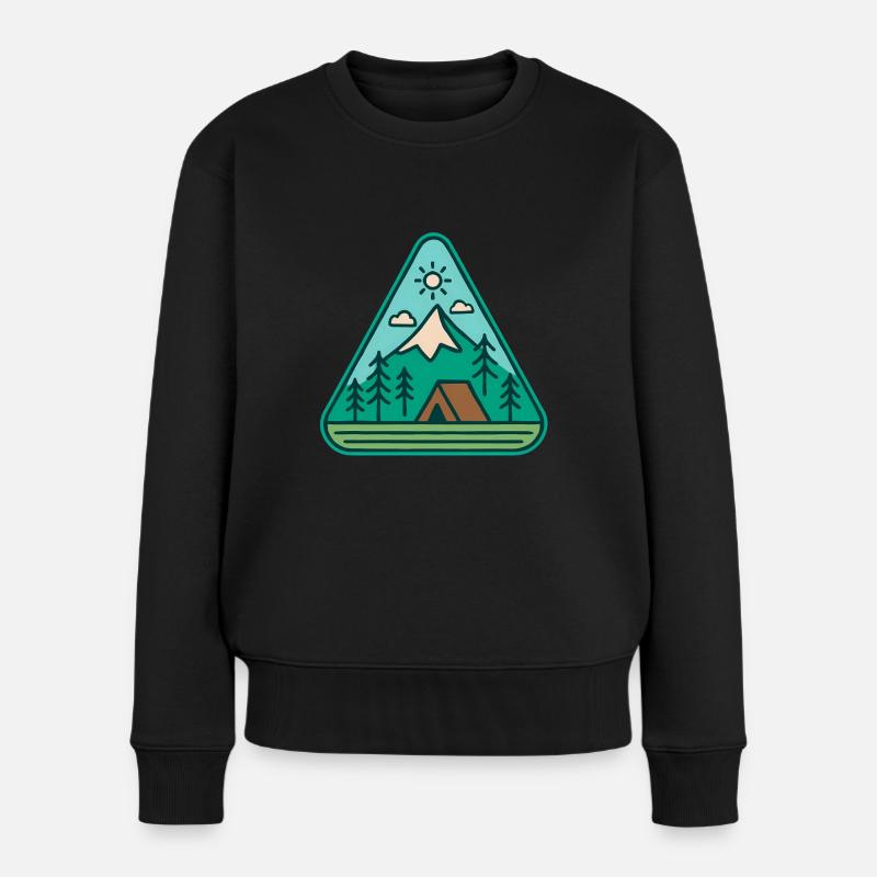 Aventure en plein air - Pull Premium bio Femme - noir
