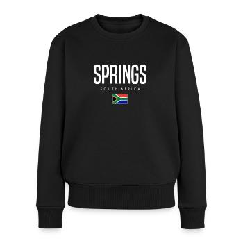 Springs Südafrika - Frauen Premium Bio Pullover - Schwarz - Vorne - Julia (174cm)
