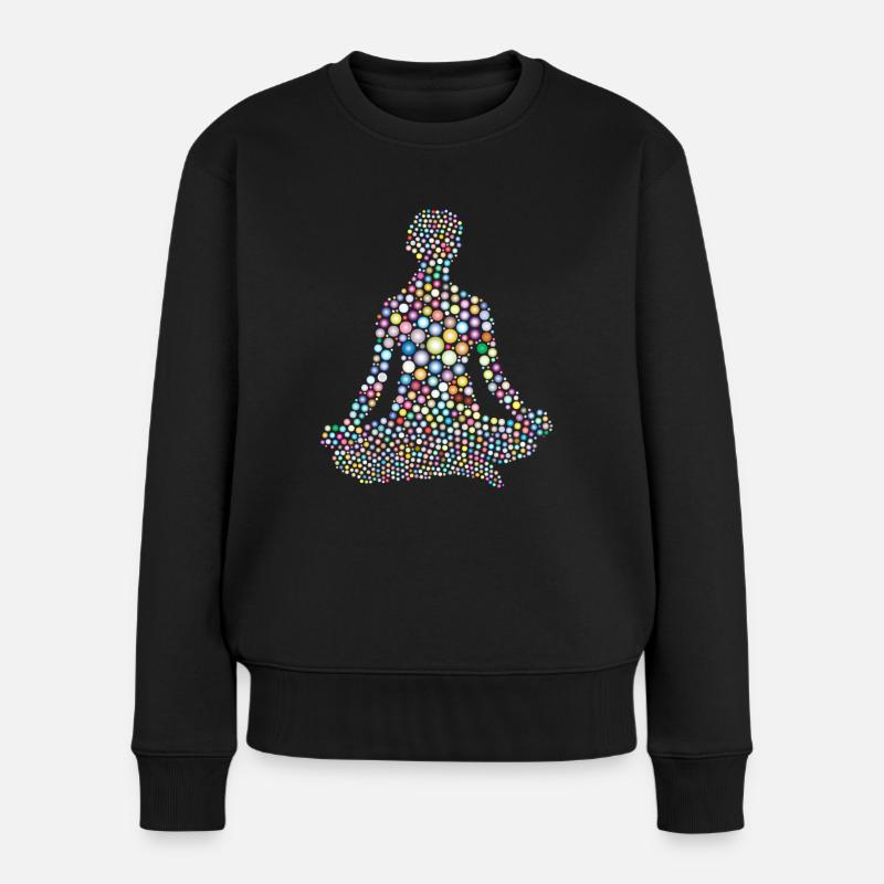 Yoga - Frauen Premium Bio Pullover - Schwarz