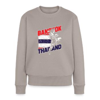 Thaïlande - Pull Premium bio Femme - taupe - Devant - Julia (174cm)