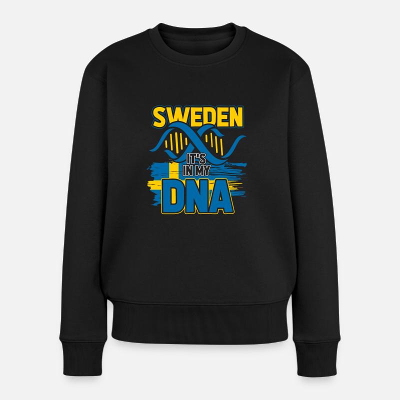 Schweden ist in meiner DNA - Frauen Premium Bio Pullover - Schwarz