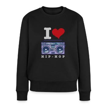 Streetdance Breakdance Hip Hop Musik Tanzsport - Frauen Premium Bio Pullover - Schwarz - Vorne - Julia (174cm)