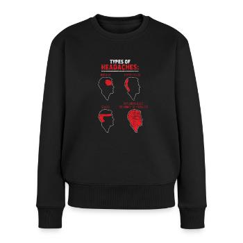 socialisme - Pull Premium bio Femme - noir - Devant - Julia (174cm)