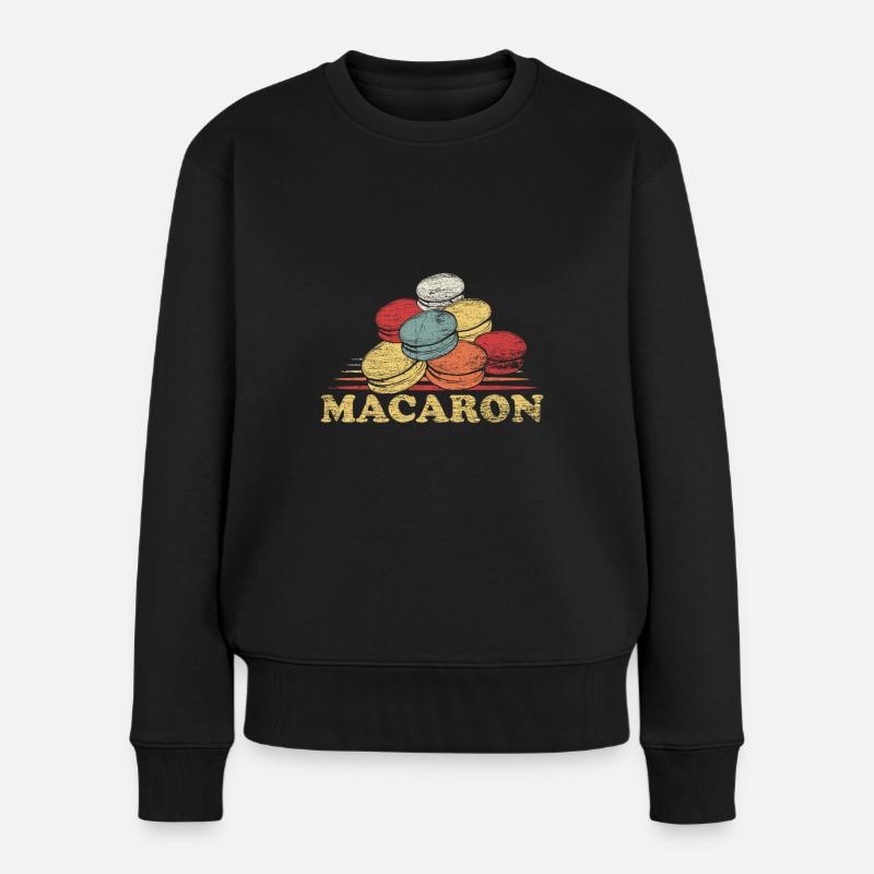 Macaron - Frauen Premium Bio Pullover - Schwarz