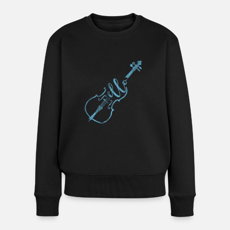 Cello Komponist - Frauen Premium Bio Pullover - Schwarz