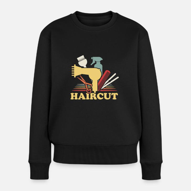 Friseur - Frauen Premium Bio Pullover - Schwarz