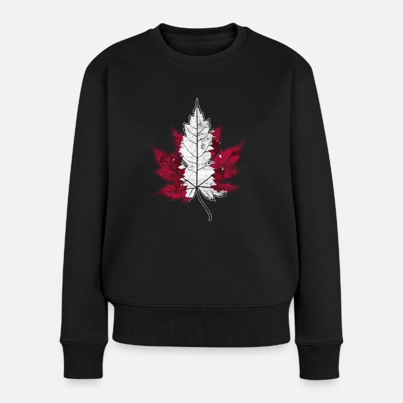 Canada gift maple leaf - Women's Premium Organic Jumper - black