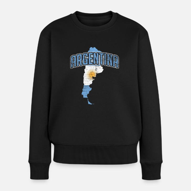 Argentinien Land - Frauen Premium Bio Pullover - Schwarz