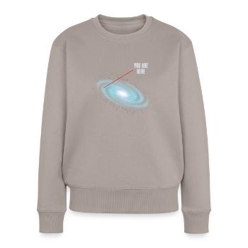 Astronomie galaxie - Pull Premium bio Femme - taupe - Devant - Julia (174cm)