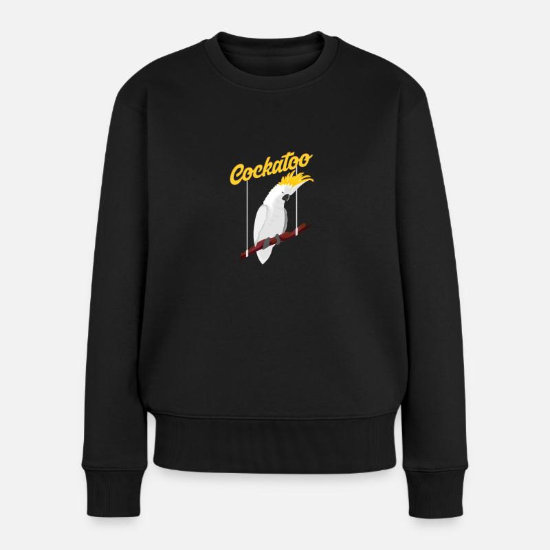 Cacatoès amant de perroquet de cacatoès - Pull Premium bio Femme - noir