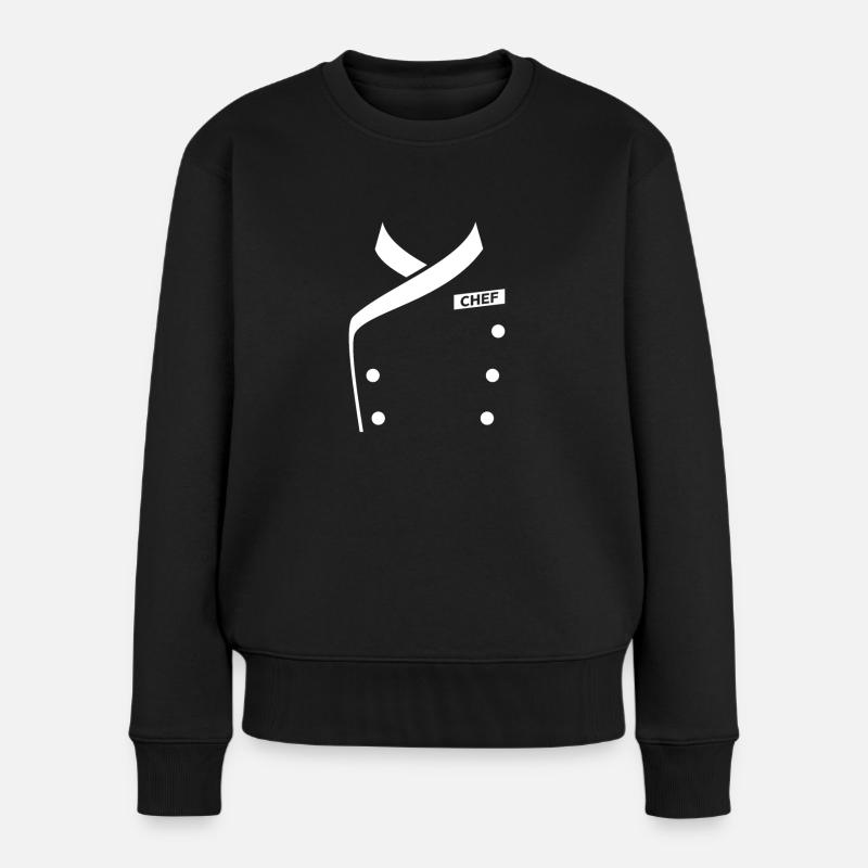 Chefs Uniforme Super Cadeaux Chefs Cuisine Cooks - Pull Premium bio Femme - noir
