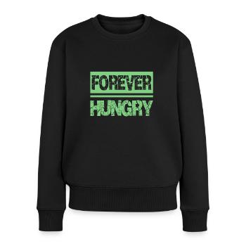 Hunger - Frauen Premium Bio Pullover - Schwarz - Vorne - Julia (174cm)