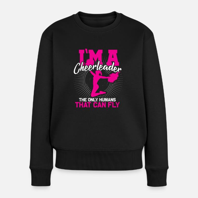 Cheerleading Höhenangst - Frauen Premium Bio Pullover - Schwarz