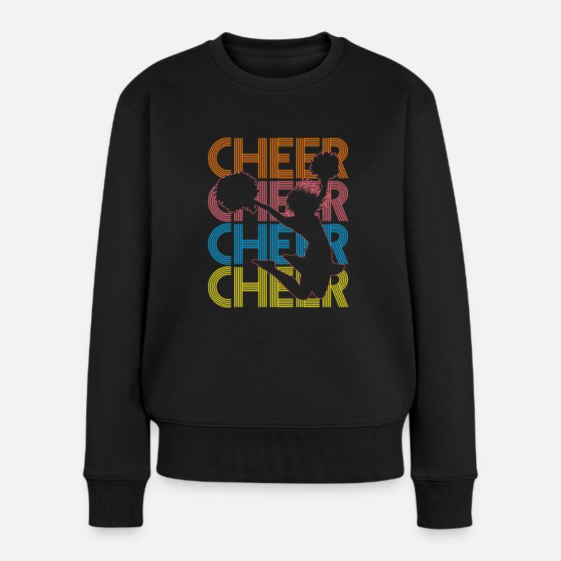 Cheerleading Pompoms - Frauen Premium Bio Pullover - Schwarz