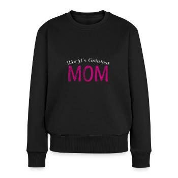 Mutter - Frauen Premium Bio Pullover - Schwarz - Vorne - Julia (174cm)