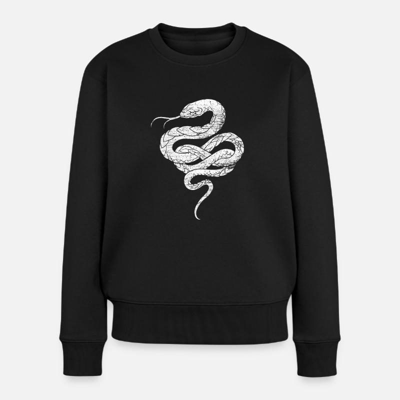 Serpent Langue de serpent Peau de serpent - Pull Premium bio Femme - noir