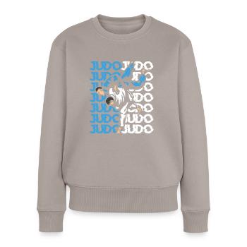 Judo - Frauen Premium Bio Pullover - Taupe - Vorne - Julia (174cm)