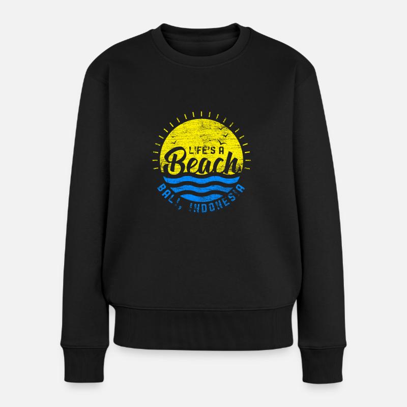 Bali - Frauen Premium Bio Pullover - Schwarz