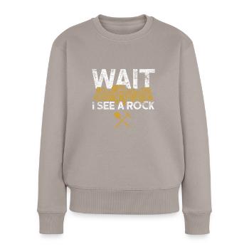 Archaeology Stones - Women's Premium Organic Jumper - taupe - Front - Julia (174cm)