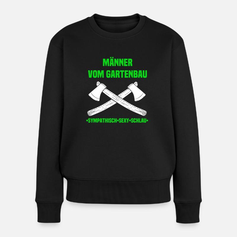 Gartenbau T-Shirt - Frauen Premium Bio Pullover - Schwarz