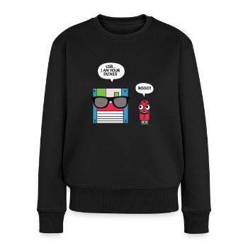 USB Floppy Disk I am Your Father T shirt, Geek - Women's Premium Organic Jumper - black - Front - Julia (174cm)