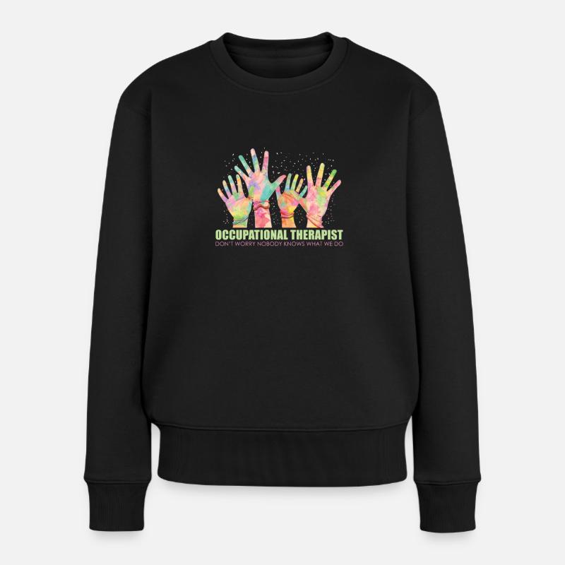 Ergotherapie Arbeit - Frauen Premium Bio Pullover - Schwarz