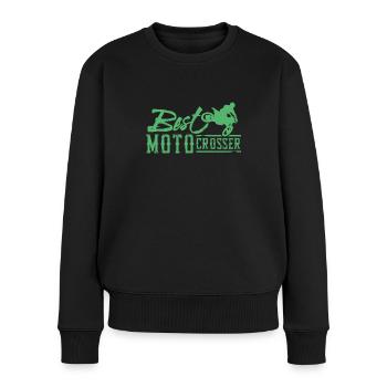Motorcross - Frauen Premium Bio Pullover - Schwarz - Vorne - Julia (174cm)