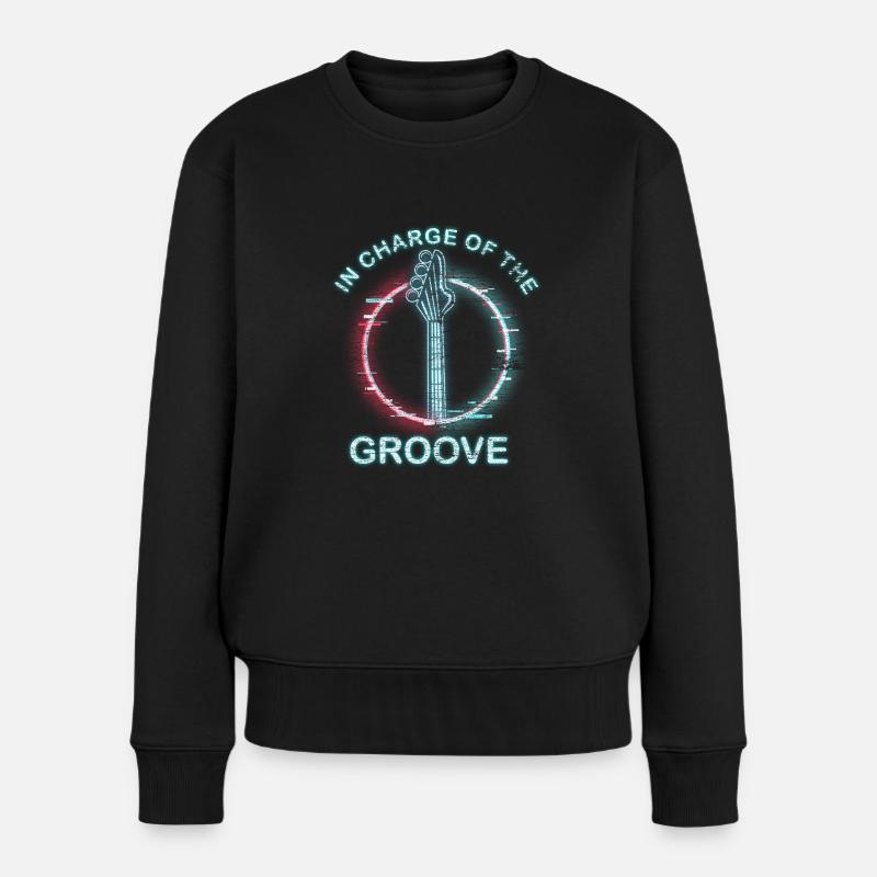 Musique de guitare basse - Pull Premium bio Femme - noir